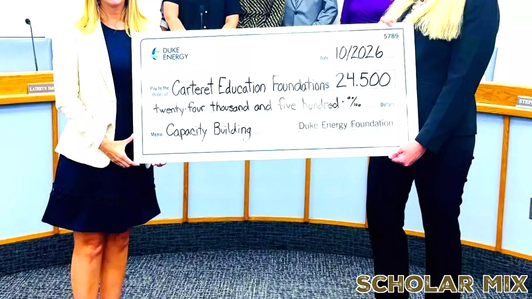 Carteret Education Foundation receives $24,500 Duke Energy Foundation grant to build more resilient schools