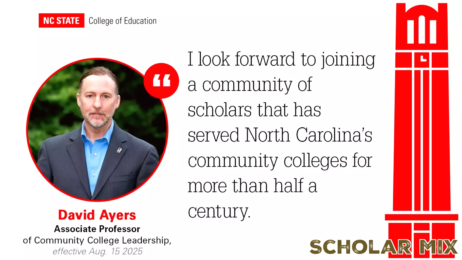 David Ayers Appointed as Associate Professor of Community College Leadership